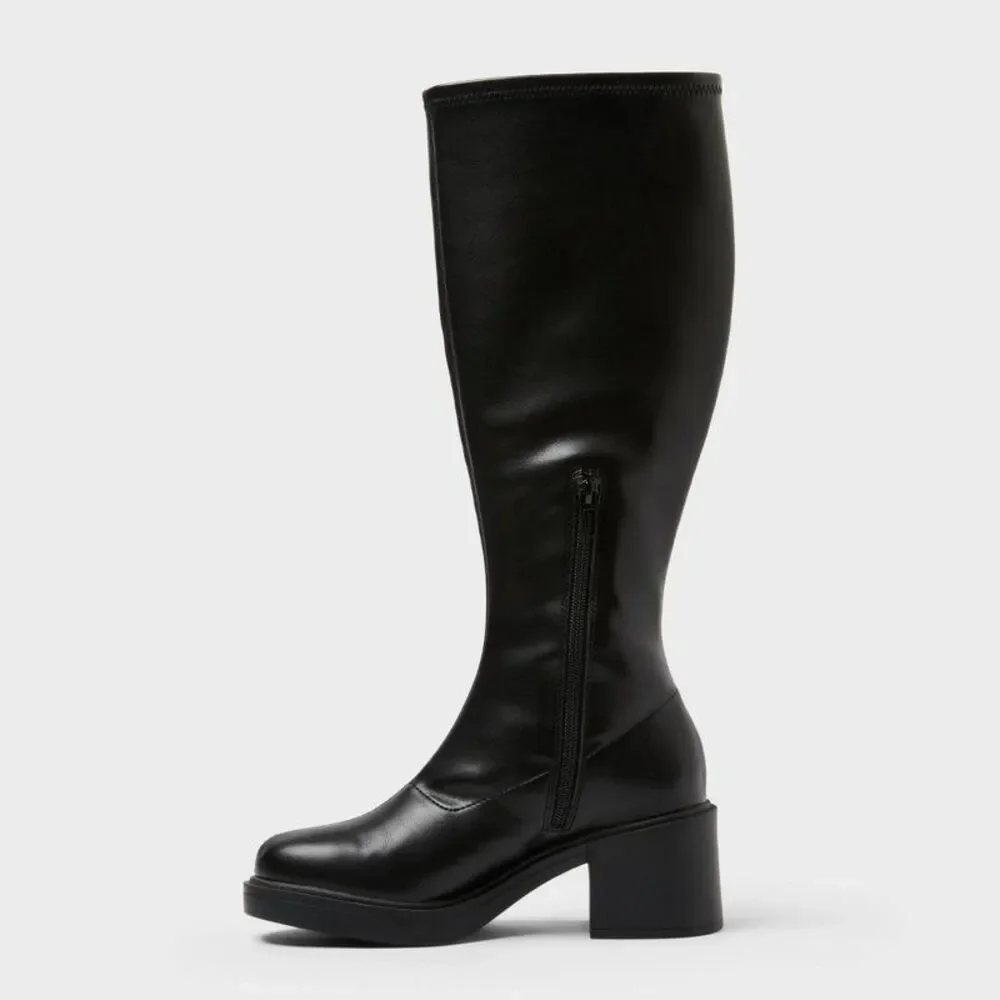 Open Box - Wild Fable - Women’s Danika Tall Stretch Boots with Memory Foam Black
